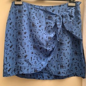 Blue mini skirt